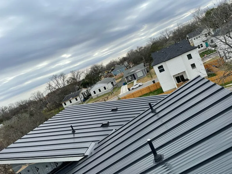 Standing seam metal roof panels with vents for Skylight Repair in Oakton